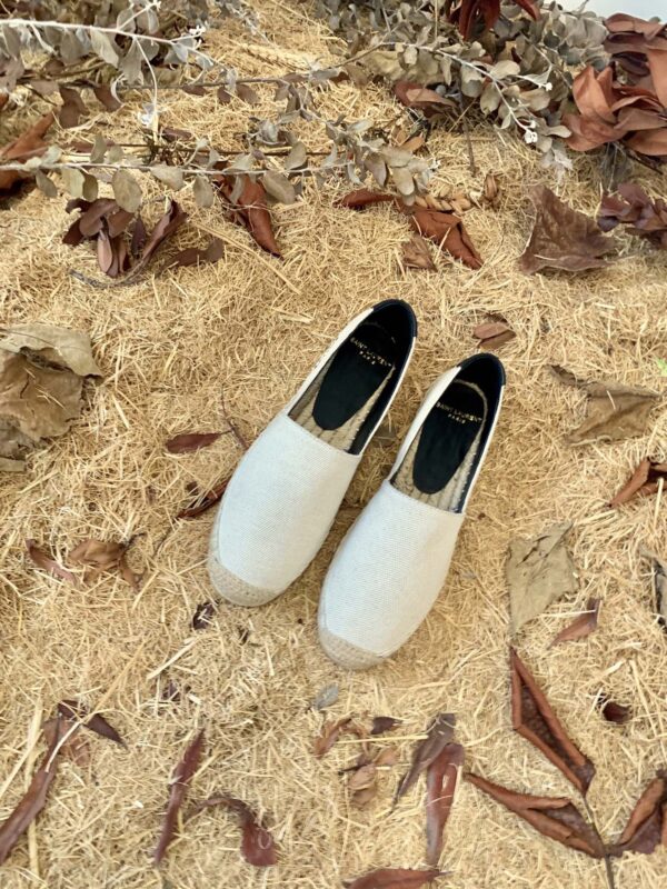 Saint Laurent Women's Saint Laurent Embroidered Espadrilles White For Women YSL