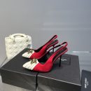 Saint Laurent Women's Silk Slingback Pumps Red For Women YSL