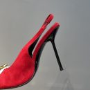 Saint Laurent Women's Silk Slingback Pumps Red For Women YSL