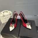 Saint Laurent Women's Silk Slingback Pumps Red For Women YSL