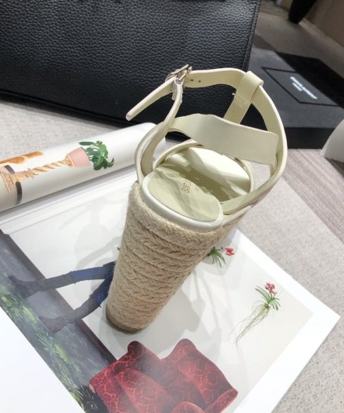 Saint Laurent Women's Tribute Espadrilles Wedge Beige For Women YSL