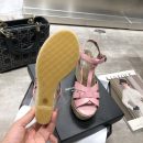 Saint Laurent Women's Tribute Espadrilles Wedge Pink For Women YSL