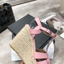 Saint Laurent Women's Tribute Espadrilles Wedge Pink For Women YSL
