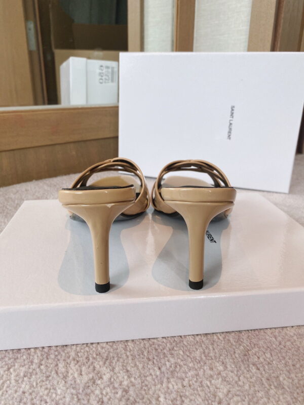 Saint Laurent Women's Tribute Heeled Mules Beige For Women YSL