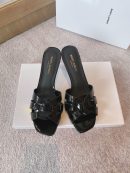 Saint Laurent Women's Tribute Heeled Mules Black For Women YSL 650986B8I001000