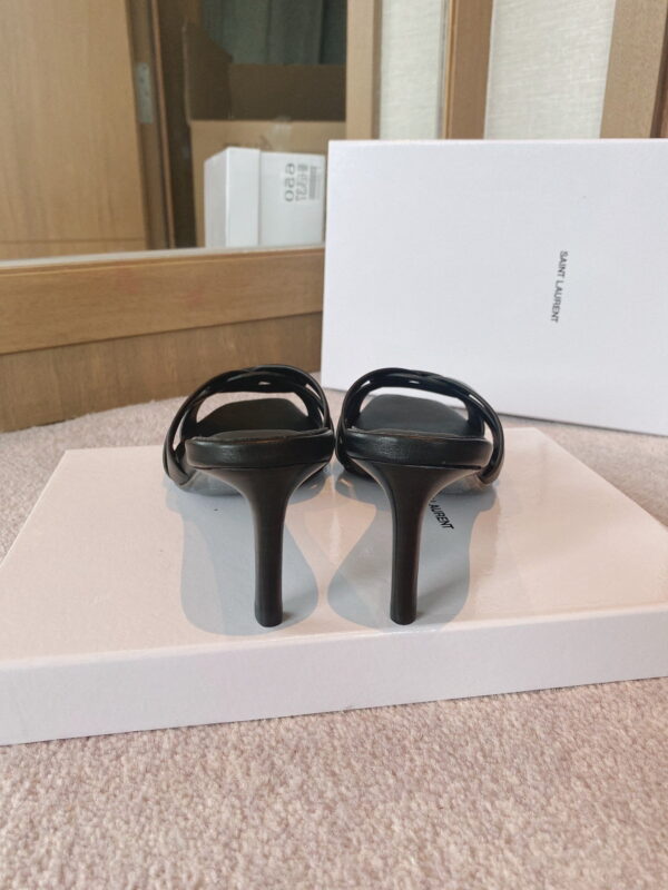 Saint Laurent Women's Tribute Heeled Mules Black For Women YSL 650986DWE001000