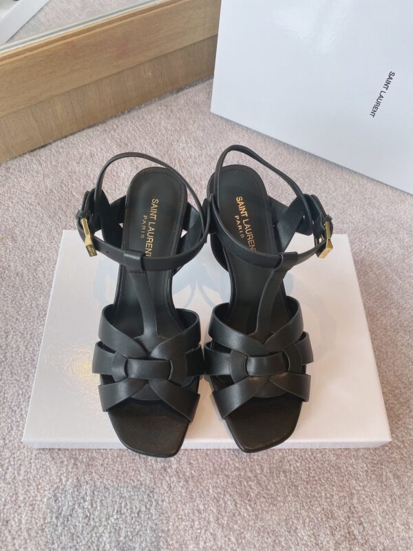 Saint Laurent Women's Tribute Sandals Black For Women YSL 620673dwe001000