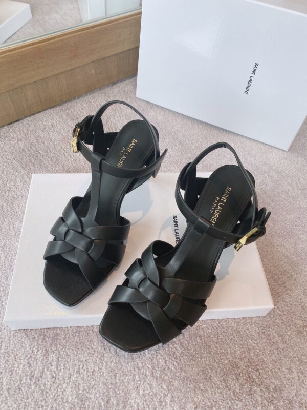 Saint Laurent Women's Tribute Sandals Black For Women YSL 620673dwe001000