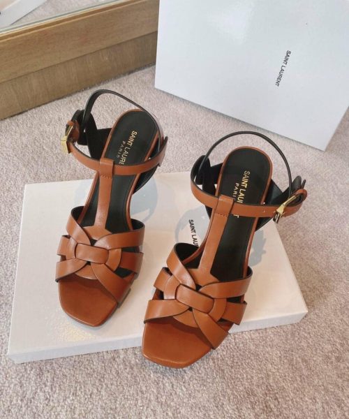 Saint Laurent Women's Tribute Sandals Brown For Women YSL