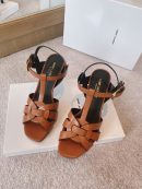 Saint Laurent Women's Tribute Sandals Brown For Women YSL