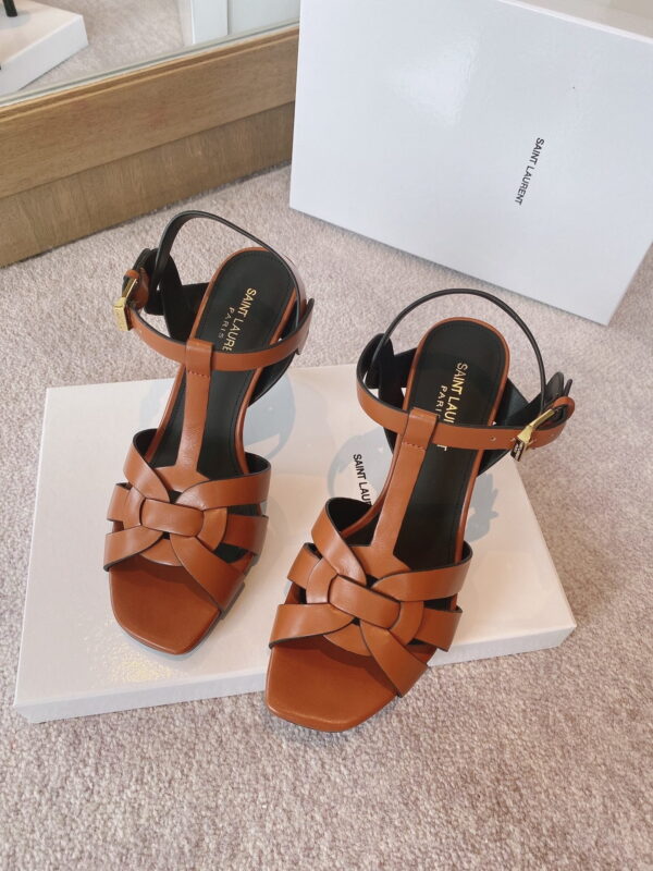 Saint Laurent Women's Tribute Sandals Brown For Women YSL