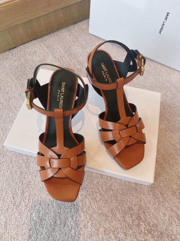 Saint Laurent Women's Tribute Sandals Brown For Women YSL