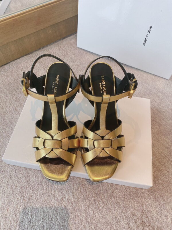 Saint Laurent Women's Tribute Sandals Gold For Women YSL