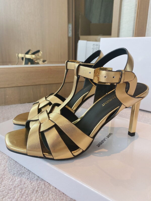 Saint Laurent Women's Tribute Sandals Gold For Women YSL