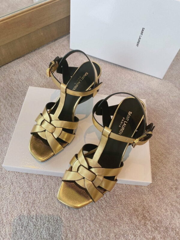 Saint Laurent Women's Tribute Sandals Gold For Women YSL