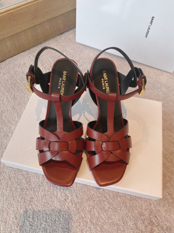 Saint Laurent Women's Tribute Sandals Red- Purple For Women YSL