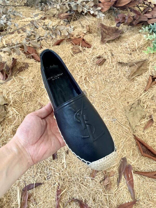 Saint Laurent Women's Ysl Embroidered Espadrilles Black For Women YSL 458573B34001000