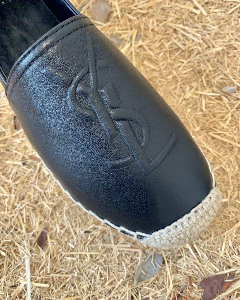 Saint Laurent Women's Ysl Embroidered Espadrilles Black For Women YSL 458573B34001000