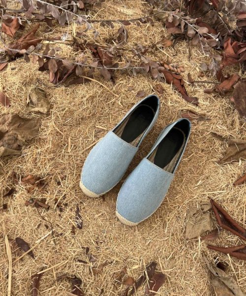 Saint Laurent Women's Ysl Embroidered Espadrilles Blue For Women YSL