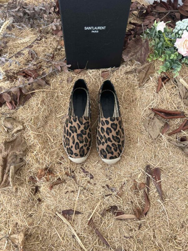 Saint Laurent Women's Ysl Embroidered Espadrilles Brown For Women YSL