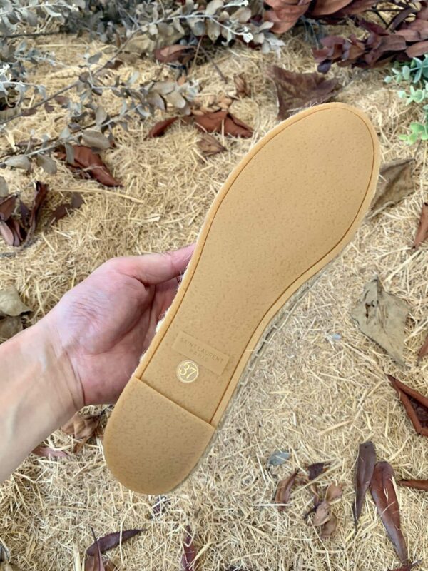 Saint Laurent Women's Ysl Embroidered Espadrilles Yellow For Women YSL