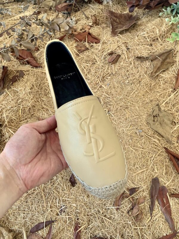 Saint Laurent Women's Ysl Embroidered Espadrilles Yellow For Women YSL