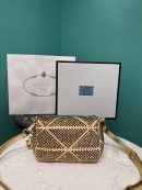 Satin Mini-Bag With Crystals Gold Tone/Black For Women 6.6in/ 17cm 1BD329_2AWL_F0522_V_QOO