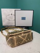Satin Mini-Bag With Crystals Gold Tone/Black For Women 6.6in/ 17cm 1BD329_2AWL_F0522_V_QOO