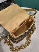 Satin Mini-Bag With Crystals Gold Tone/Black For Women 6.6in/ 17cm 1BD329_2AWL_F0522_V_QOO