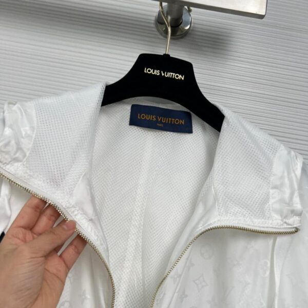 Shiny Monogram Short Parka White For Women