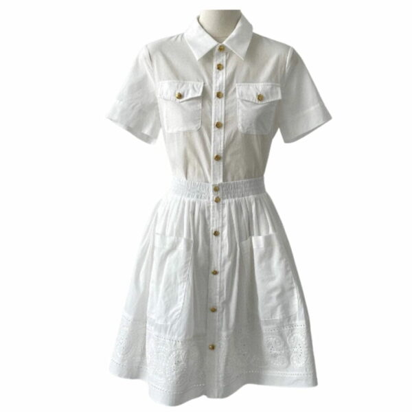 Shirt And Skrit White For Women