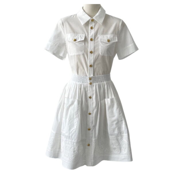 Shirt And Skrit White For Women