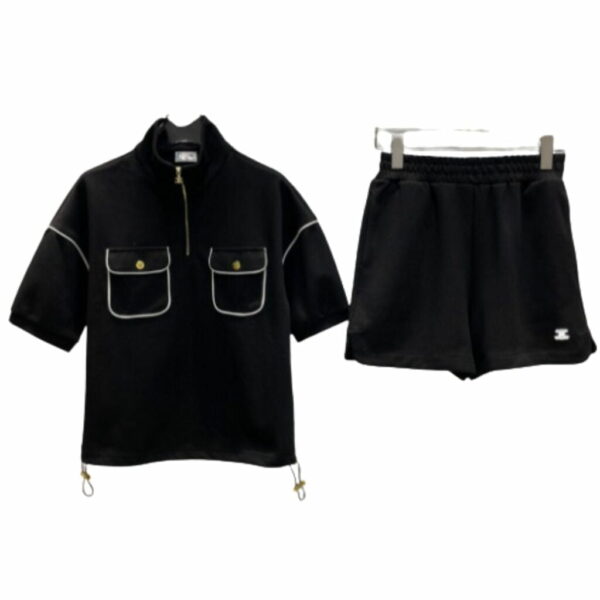 Shorts And Jersey Polo Black For Women