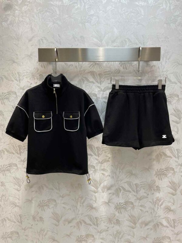 Shorts And Jersey Polo Black For Women