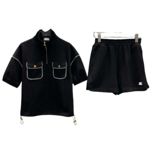 Shorts And Jersey Polo Black For Women