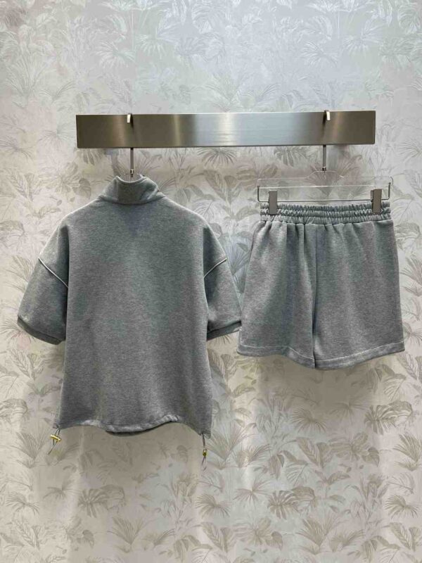 Shorts And Jersey Polo Grey For Women