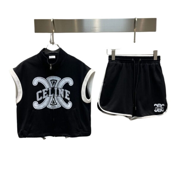 Shorts And Sleeveless Shirt Black For Women