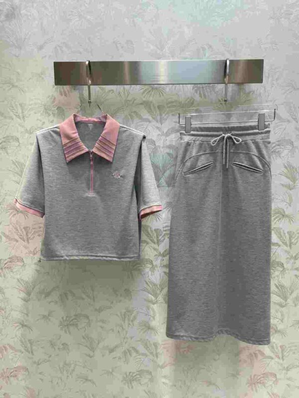 Skirt And Jersey Polo Grey For Women