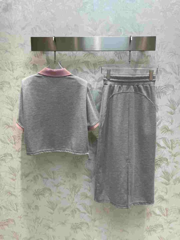 Skirt And Jersey Polo Grey For Women