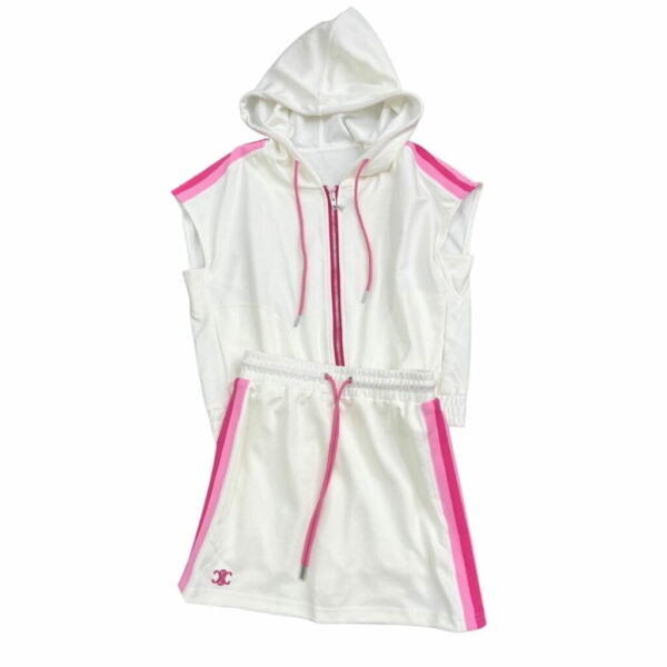 Sleeveless Shirt And Shorts White For Women