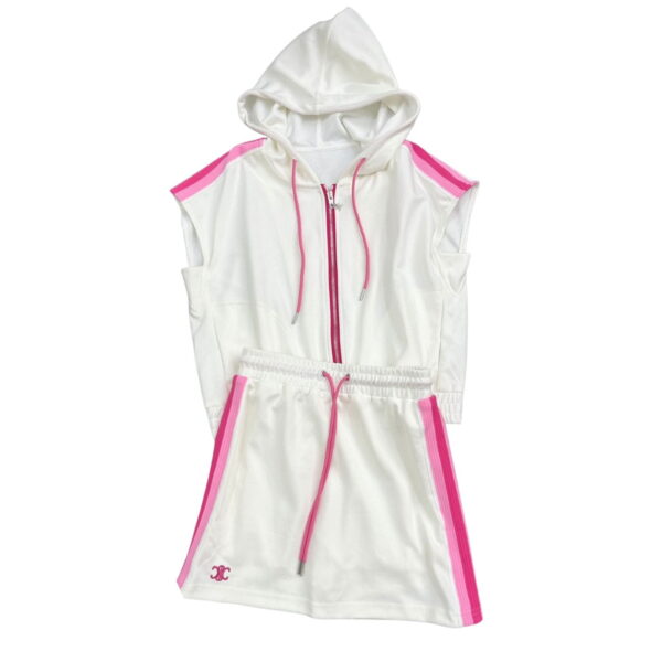 Sleeveless Shirt And Shorts White For Women