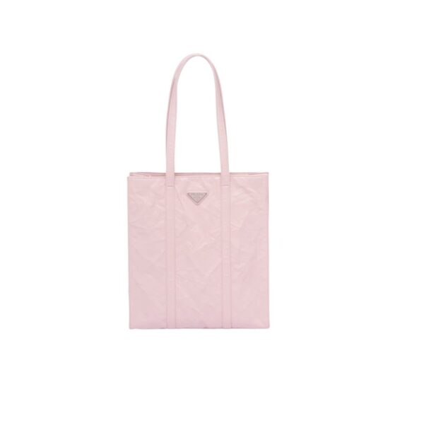 Small Antiqued Nappa Tote Bag In Pink/Black For Women 12.9 in/ 33cm 1BG459_UVL_F0E18_V_OOO