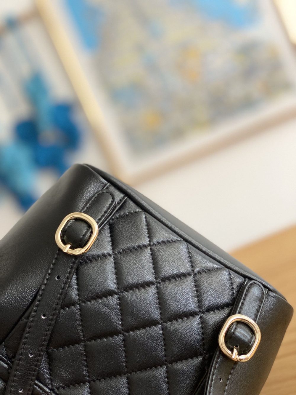 [REP 1:1] Small Backpack Black/White/Pink For Women 7.1in / 18cm AS2908 - Image 16