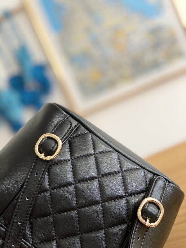 [REP 1:1] Small Backpack Black/White/Pink For Women 7.1in / 18cm AS2908