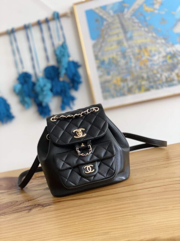 [REP 1:1] Small Backpack Black/White/Pink For Women 7.1in / 18cm AS2908