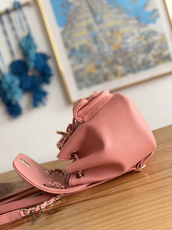 [REP 1:1] Small Backpack Black/White/Pink For Women 7.1in / 18cm AS2908
