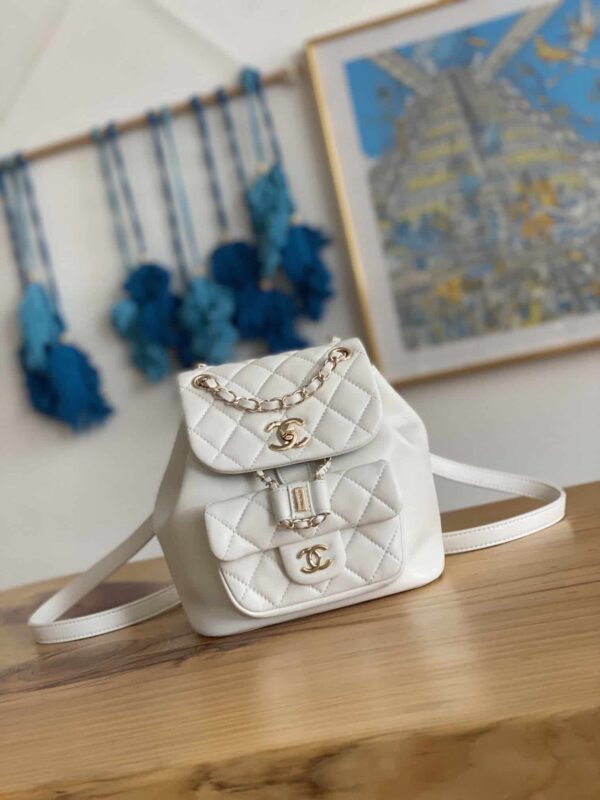 [REP 1:1] Small Backpack Black/White/Pink For Women 7.1in / 18cm AS2908