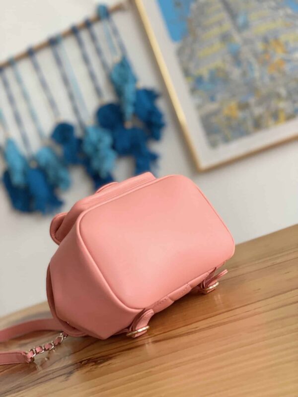 [REP 1:1] Small Backpack Black/White/Pink For Women 7.1in / 18cm AS2908