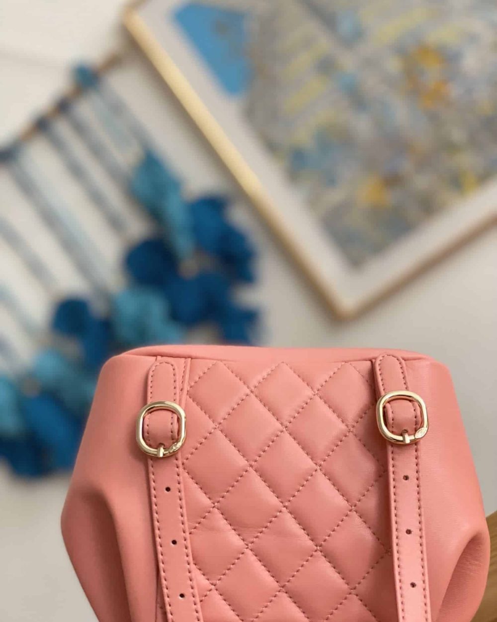 [REP 1:1] Small Backpack Black/White/Pink For Women 7.1in / 18cm AS2908