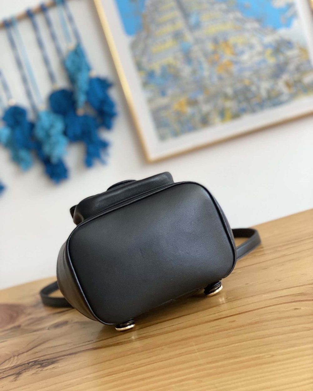 [REP 1:1] Small Backpack Black/White/Pink For Women 7.1in / 18cm AS2908